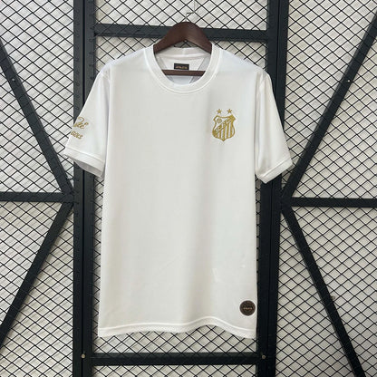 Maglia da calcio bianca commemorativa del Santos 2025/2026