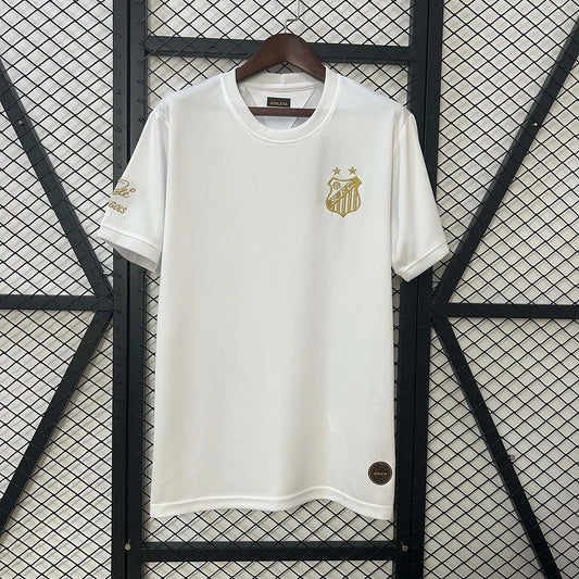 Maglia da calcio bianca commemorativa del Santos 2025/2026