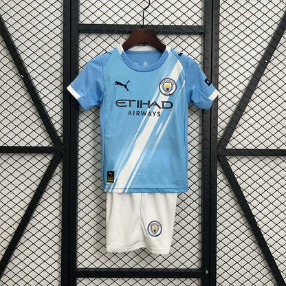 Maglia e pantaloncino da calcio Manchester City 2025/2026 Home, per bambini
