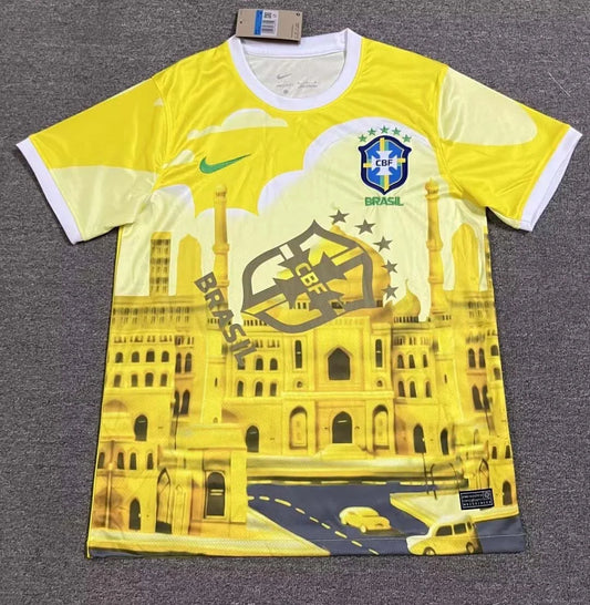 Maglia da calcio gialla edizione speciale Brasile 2024