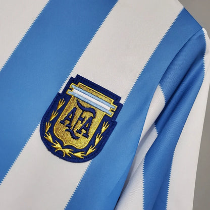 Maglia casalinga retrò della nazionale argentina del 1986