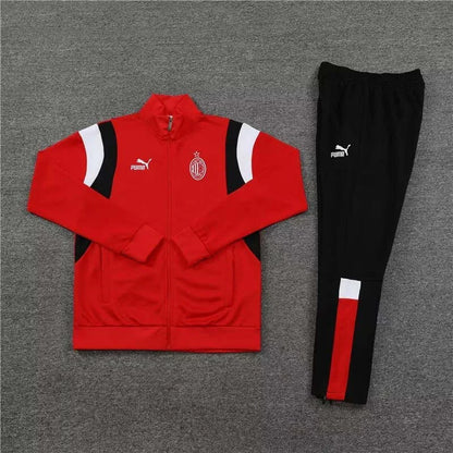 AC Milan 2023/2024 Red Full Zip Football Tracksuit