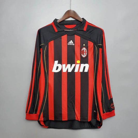 Maglia da calcio retrò a maniche lunghe AC Milan 2006/2007, da casa