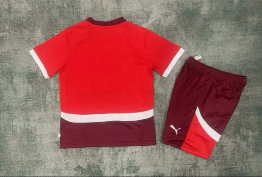 Maglia e pantaloncino da calcio Svizzera 2024 Home, per bambini