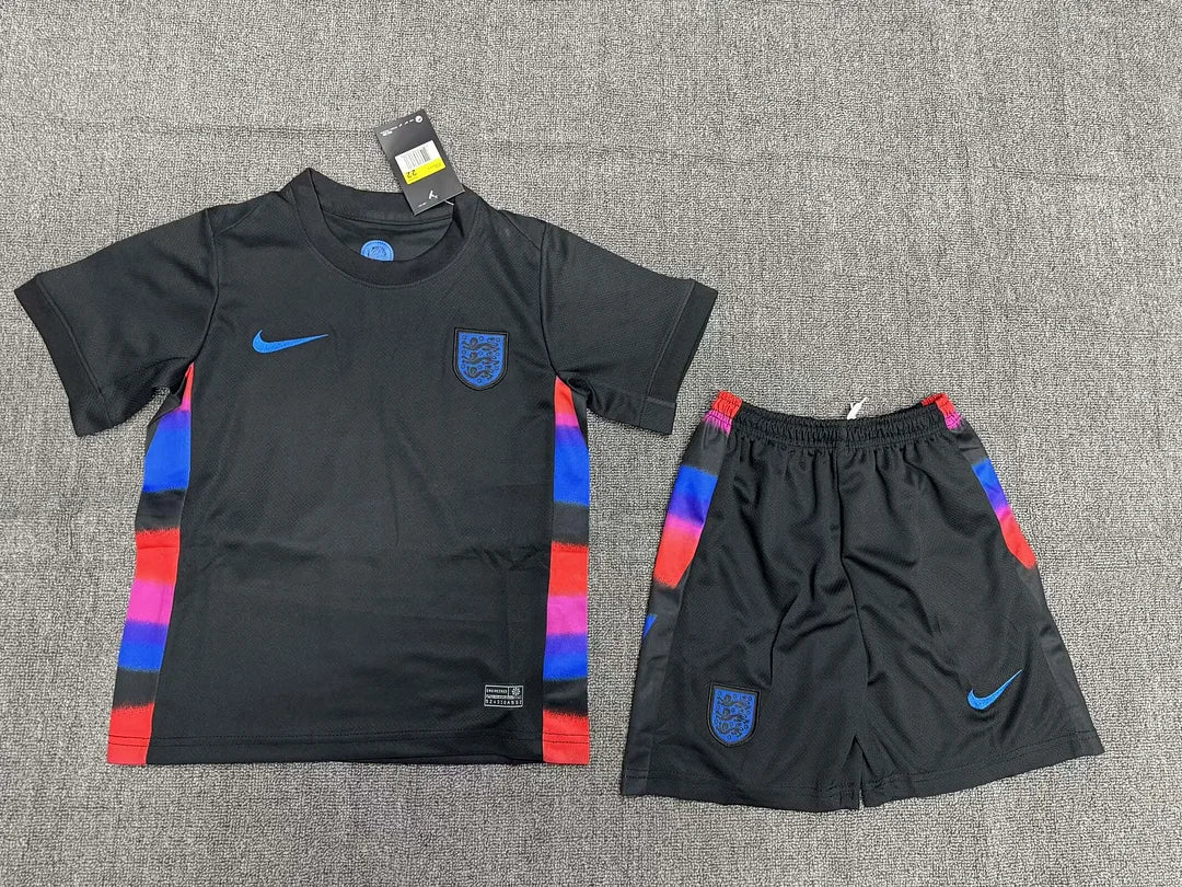 Maglia e pantaloncino da calcio da trasferta dell'Inghilterra 2025, per bambini