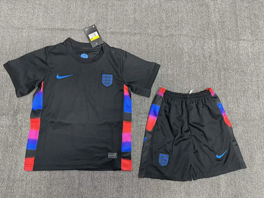Maglia e pantaloncino da calcio da trasferta dell'Inghilterra 2025, per bambini