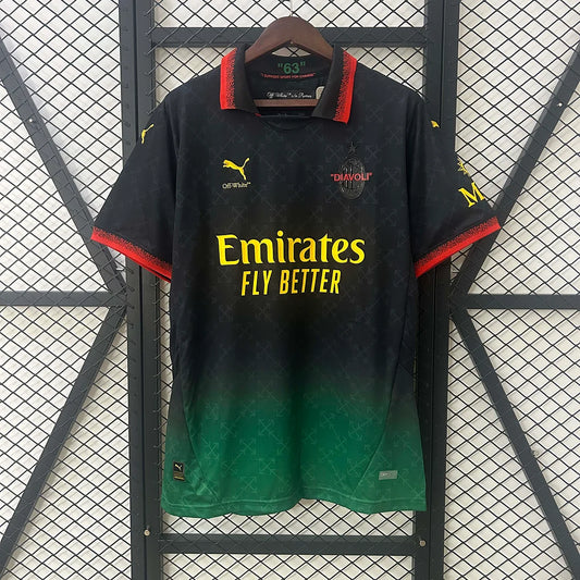 AC Milan 2024/2025 Away Black Soccer Jersey, Fourth Kit