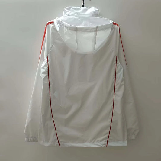 Sudadera cortavientos de fútbol blanca de la Roma 2024/2025