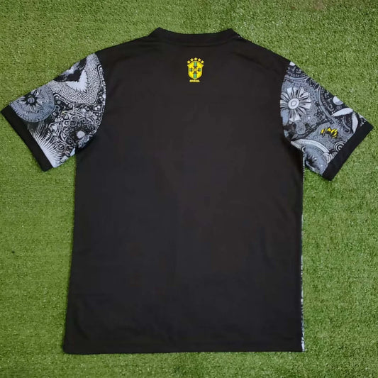 Maglia da calcio Jesus nera e grigia, edizione speciale Brasile 2024