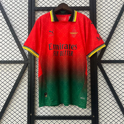 AC Milan 2024/2025 Away Red Football Shirt, Fourth Kit