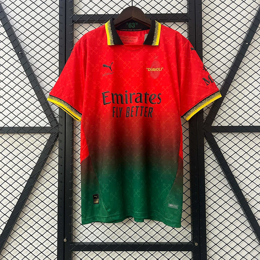 AC Milan 2024/2025 Away Red Football Shirt, Fourth Kit