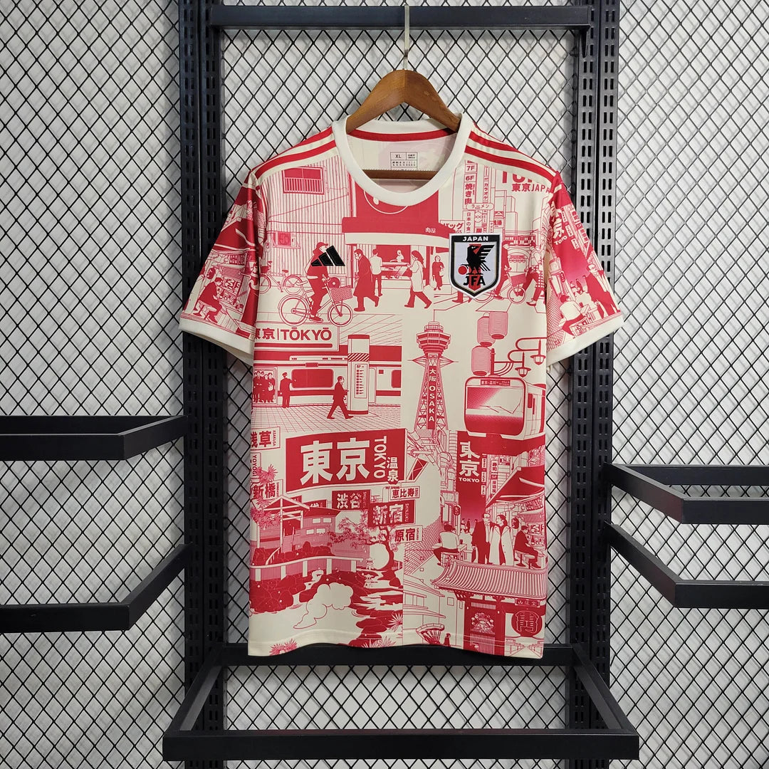 Maglia da calcio rossa edizione speciale Giappone Tokyo 2023