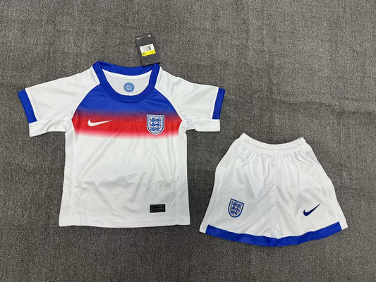 Maglia e pantaloncino da calcio casalinga dell'Inghilterra 2025, per bambini