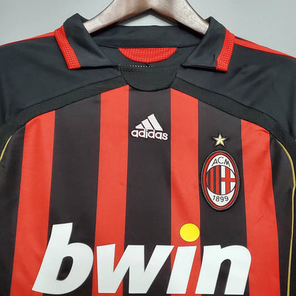 AC Milan 2006/2007 Home Long Sleeve Retro Football Shirt