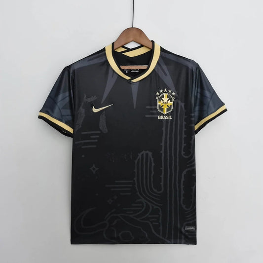 Maglia da calcio nera edizione speciale Brasile 2022