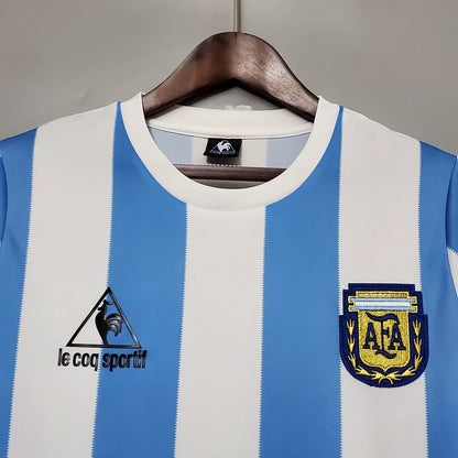 Maglia casalinga retrò della nazionale argentina del 1986