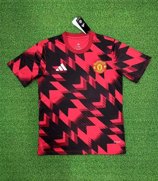 Maglia da calcio rossa e nera del Manchester United 2025/2026, allenamento