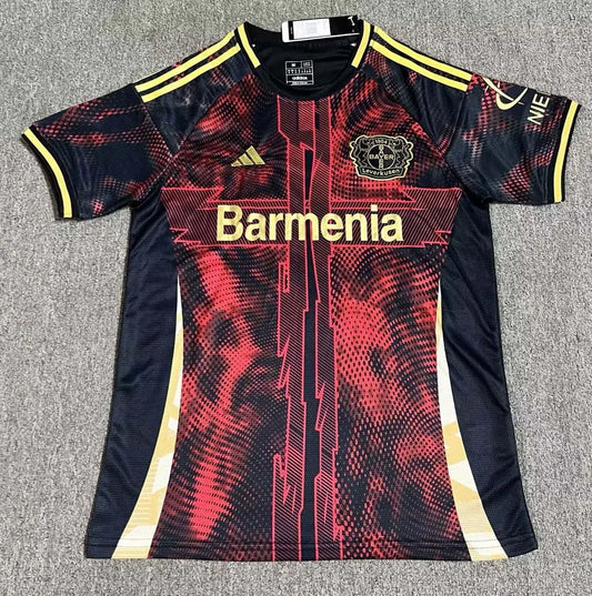 Maglia da calcio nera e rossa Leverkusen edizione speciale 2025/2026