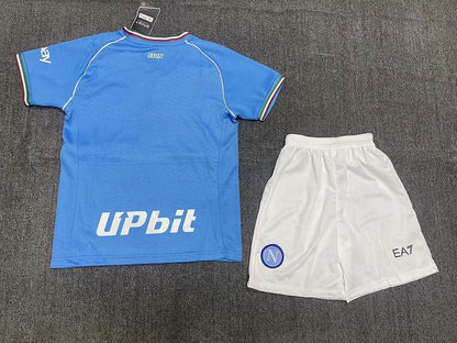 Napoli Home 2023/2024 Football Shirt and Shorts, for Kids