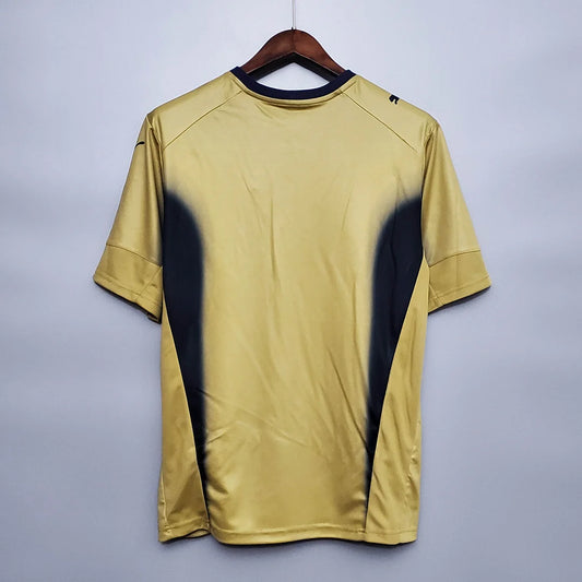Maglia da calcio retrò da portiere dell'Italia del 2006, colore oro