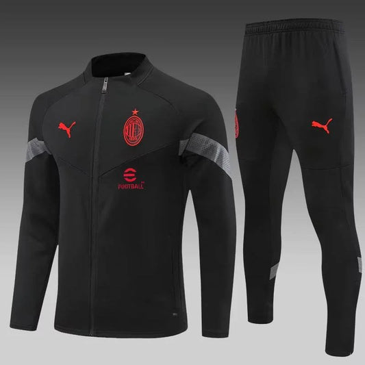 AC Milan 2022/2023 Black Full Zip Football Shirt