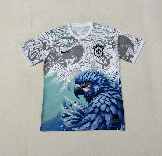 Maglia da calcio Brasile 2025 edizione speciale bianca e blu