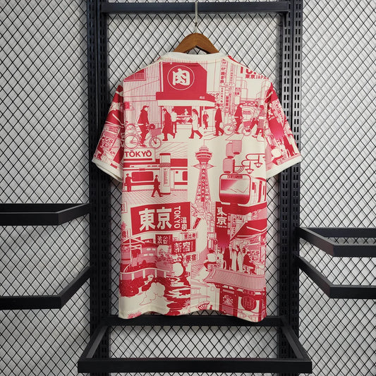 Maglia da calcio rossa edizione speciale Giappone Tokyo 2023