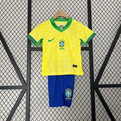Maglia e pantaloncino da calcio Brasile 2024, per bambini